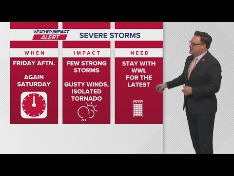 Weather Impact Alert: Severe storms possible Friday and again Saturday