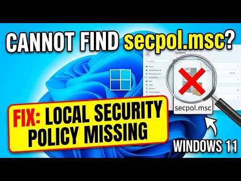 windows cannot find secpol.msc windows 11