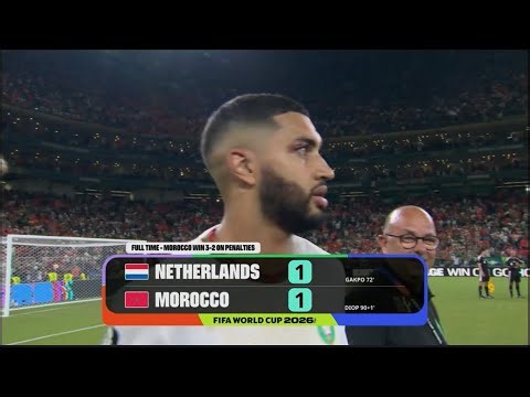 FIFA World Cup 2026: Netherlands vs Morocco | Penalty Shootout Highlights 4-3 | Gakpo, Diop Goals