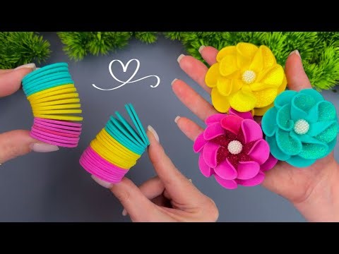 WOW! 😍 You Won’t Believe These Foam Flowers 🌸 Easy DIY Magic!