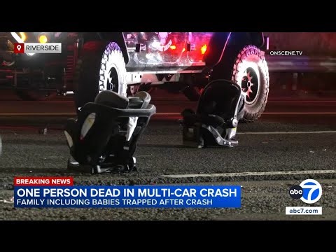 1 person dead in multi-car crash that left family, including babies, trapped