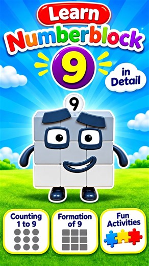 Learn Numberblock 9 In Detail Video | Satisfying ASMR Sounds & Counting Blocks #numberblocks #asmr