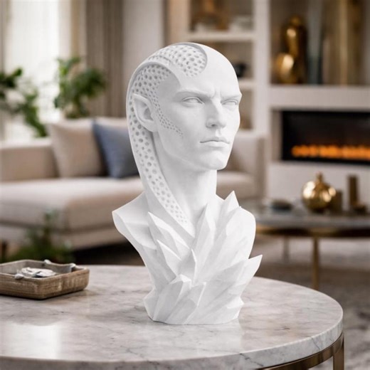 Futuristic Alien Bust STL, Cyberpunk Sci-fi 3D Print File (digital Download) - Etsy