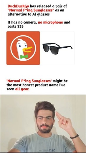 DuckDuckGo Drops $35 No-AI Sunglasses! #viral #trending #tech #duckduckgo