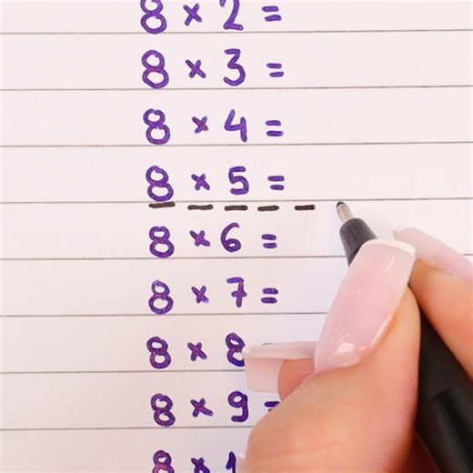 Learn multiplication with table 8 ✖️📖