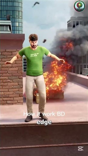 🏢 How to Survive a Building Fire: The Roof Jump Strategy! 🏢 #unitedstates #shorts