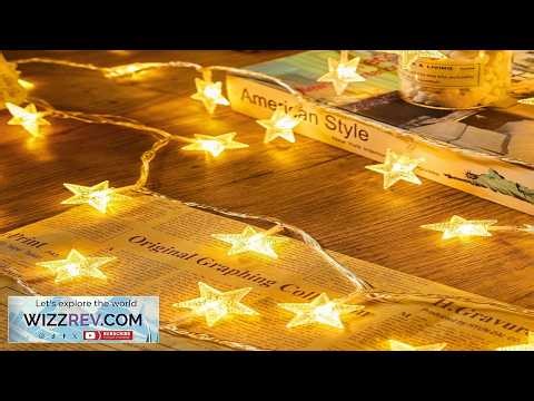 Minetom Star String Lights Battery Operated 17 ft 50 LED Star