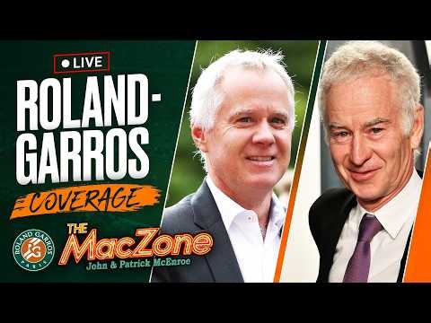 Live Roland-Garros Matches feat. Frances Tiafoe, Tommy Paul | Round 1, Day 2 | The Mac Zone