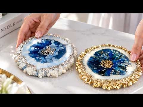 NO EXPERIENCE! Anyone Can Make These Luxury Resin Coasters ✨ DIY RESIN ART