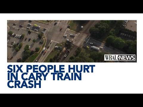 New video shows moments after Cary train crash that hurt six people