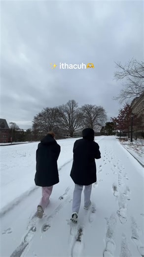 Enjoying a Crisp Walk Home from Practice in Ithaca