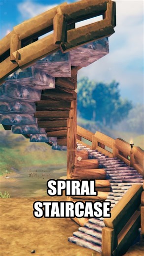 Valheim Simple build: Spiral Stairs 🪜 #valheim #valheimbuild #valheimshorts