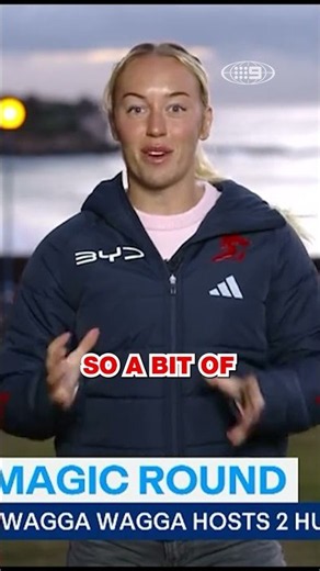 It just wouldn't be NRLW Magic Round without insane weather. 😅 #9WWOS #NRLW