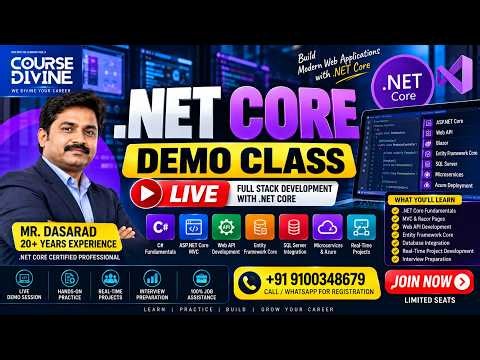 .NET Core Demo | C# .NET Fundamentals | Mr. Dasarad | 20+ Years