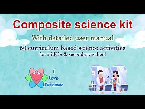 Composite science kit, for middle school, with complete material and user manuals. #sciencekit