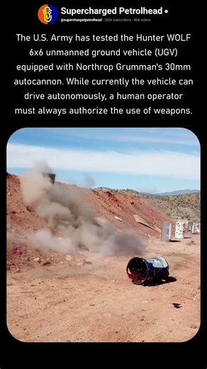 Autonomous robot with an autocannon