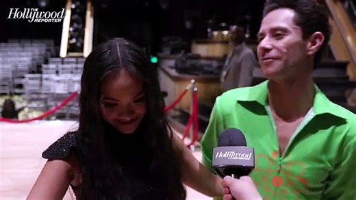 DWTS Partners Jenn Tran & Sasha Farber React to Romance Rumors & Dish on that Forehead Kiss | THR Video [Full Movie]