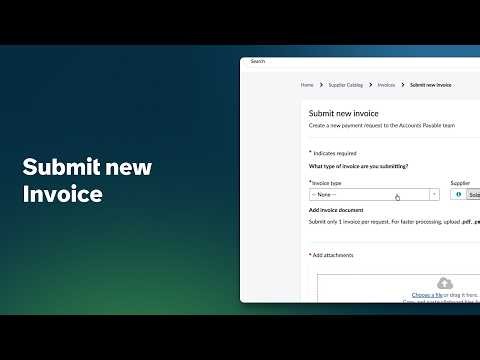 Submit new Invoice