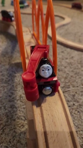 EPIC Wooden Railway Track Build with Thomas & Friends! 🚂🪵 #Shorts