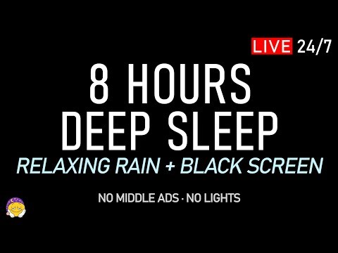 🔴 8 HOURS DEEP SLEEP | Relaxing Rain Sounds + Black Screen | Weekend Relaxation & Mind Healing
