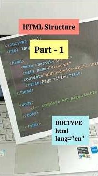 Day 2 (2/2) 🚀 | HTML Structure Part 1 #shorts
