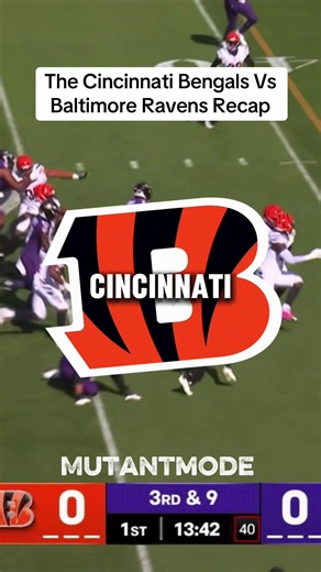 The Cincinnati Bengals Vs The Baltimore Ravens Recap! #nfl #nflfootball #bengals #ravens #football