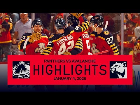 Panthers vs Avalanche Highlights | 1.4.26