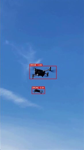 AI Detects Drones in Real-Time 🎯 | YOLO Object Detection in the Sky! #Shorts #shorts