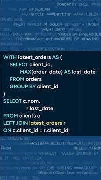 SQL | Arrêtez les sous-requêtes ! Maîtrisez la clause WITH (CTE) #oraclesql #sqltips #sql