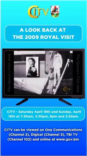 As Bermuda prepares to welcome His Majesty The King later this month, take a look back at a historic moment in our island’s story.Tune in to CITV this weekend for the 2009 Royal Visit programme, airing Saturday, April 18 and Sunday, April 19 at 7:30am, 3:30pm, 8:00pm and 3:30am.Watch on One Communications (Channel 2), Digicel (Channel 3), TBI TV (Channel 102), or online at https://t.co/eBHwF05LGR or on YouTube (CitvBermuda -