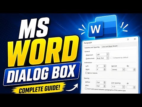 MS Word Dialog Box Complete Guide | Step by Step | 2 minute me Ms word ke Master bano |