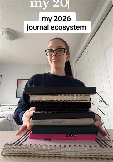 my 2026 journal ecosystem! follow for more journal content coming soon! P.S. I’m proud of you ;) #journalinglife #journalecosystem #bulletjournal #journalingtips #creativejournaling