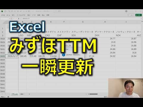 Excelで為替レートを一瞬取得｜みずほTTMデータをVBAで更新する方法