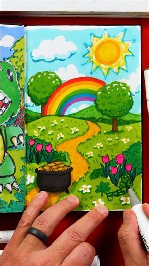 Sketchbook challenge - spring landscape #artforkidshub