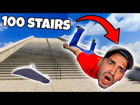 SKATEBOARDING 100 STAIRS?! (Skater XL)