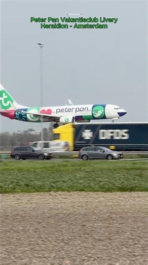 Boeing 737-8K2 Transavia From Heraklion Landing at Amsterdam Schiphol Airport PH-HSI Flight HV6874