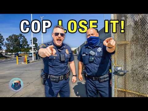Shocking! Psycho Cop Deputy Sheriff Melts Down Over ID Refusal at Oakland | Corrupt Cops Caught