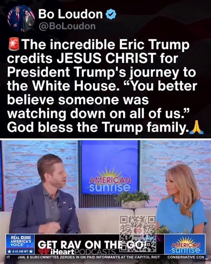 Dangerous Thoughts on X: "Eric Trump talks about the providence involved in his dad's election He believes that a higher power aided Donald J Trump to become President Nobody thought Trump had a chance from the time he came down that escalator, except for Ann Coulter" / X