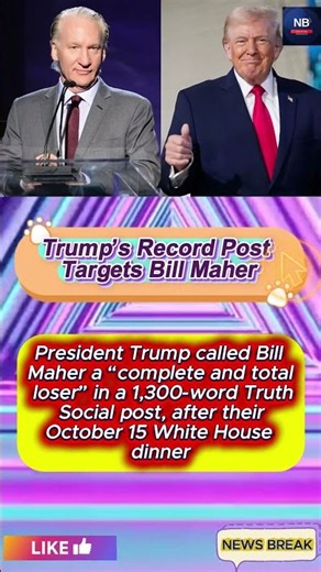 Trump’s Record Post Targets Bill Maher