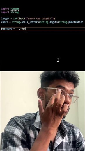 Strong Password in 60 Seconds using Python 🔐 #correctcoding #programming #codingbat #coding