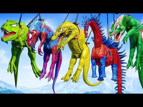 Dinosaur TRex vs Spinosaurus, Ultimasaurus Epic Dinosaur Battle Compilation Jurassic World Evolution