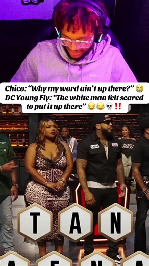 The word never even made it to the board and Chico STILL wanted to know why 😭😂 DC Young Fly’s response took me OUT 💀‼️#dcyoungfly #chicobean #funnymoments #streamer #eazynationttv