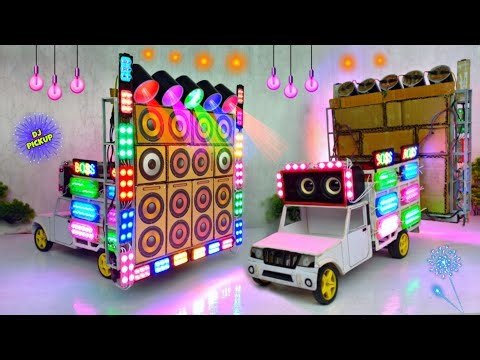 Mini Dj Pickup Loading At-home by cardboard making dj truck | dj pickup kese banaye | dj wala, gadi