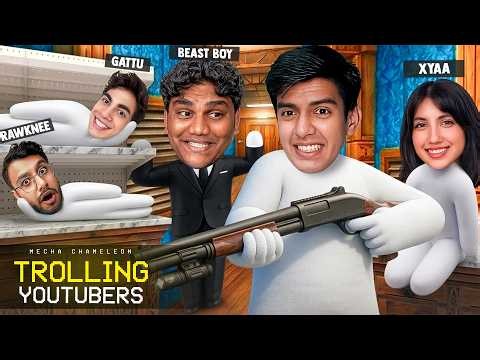 FOOLING My YOUTUBER Friends in MECCHA CHAMELEON 🤣 ft. @BeastBoyShub & @XyaaLive 