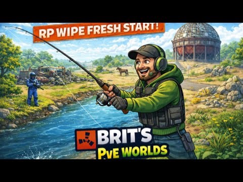 After the RP Wipe… The Real Grind Starts | Rust PvE on Brit’s Worlds | Live Series PT 1