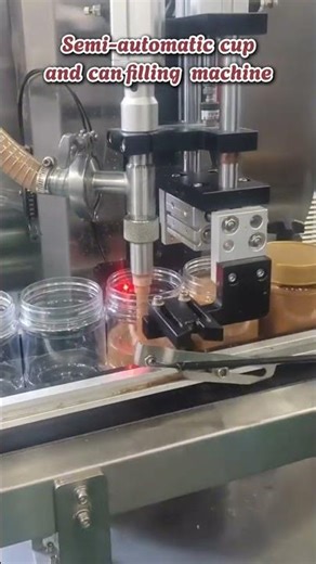 Semi-automatic cup and can filling machine #machine #packagingmachine #liquidpackagingmachine