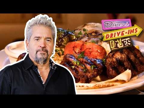 Guy Fieri Tears Up Lebanese Food in Texas 🤤 | Diners, Drive-Ins and Dives | Food Network