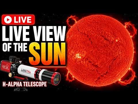 ☀️ LIVE: The Sun in Hydrogen Alpha RIGHT NOW | Solar Telescope Stream