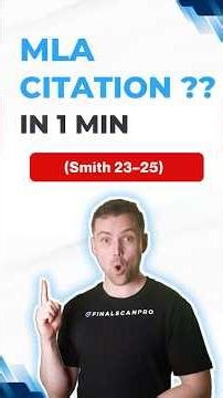 MLA Referencing in 1 Min (With Examples)