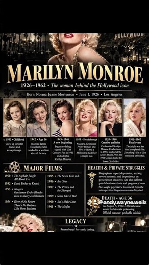 Marilyn Monroe: From Childhood to Hollywood Icon | 1926–1962
